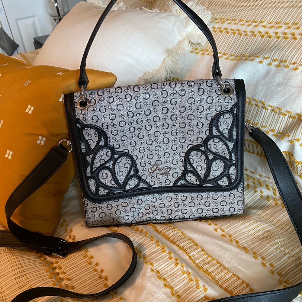 NWOT Guess Embellished Overlay Crossbody Bag